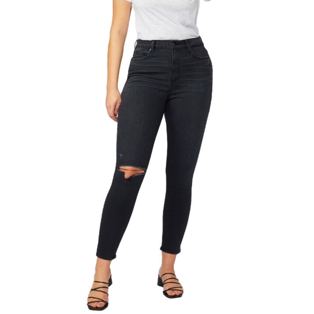 ▫️NWT PAIGE Cheeky Ultra High Rise Ankle Skinny Jean, Destructed, Size 33